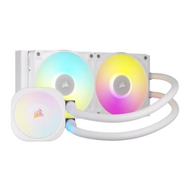 Imagem de CORSAIR Cooler líquido para CPU iCUE Link Titan 240 RX RGB – AIO de 240 mm – Baixo ruído – Motor de resfriamento FlowDrive – Intel LGA 1851/1700, AMD AM5/AM4 – 2x ventiladores RX120 RGB – Hub do