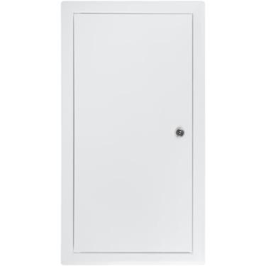 Imagem de Vent Systems Painel de acesso de metal bloqueável de 25,4 cm x 50,8 cm com chave - porta de acesso para inspeção, encanamento, eletricidade - painel de acesso para drywall, parede e teto - porta de