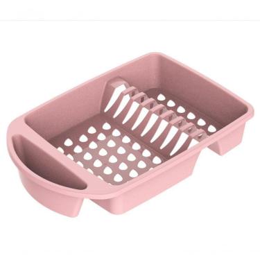 Imagem de Escorredor De Louças Para Pratos Copos Talheres - Rosa