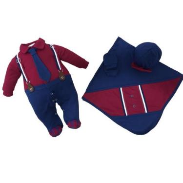 Imagem de Saída De Maternidade Menino Roupinha De Bebê Com Bordado - Asas de Anj