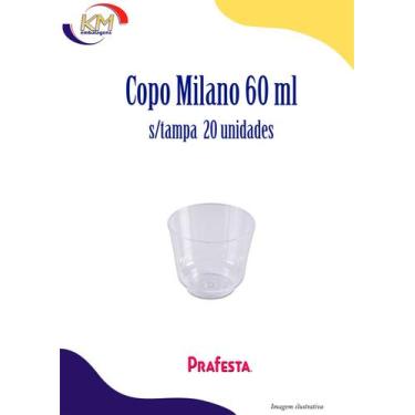 Imagem de Copo Milano 60 ml c/20 unidades - Prafesta - bebidas, sobremesas, molh