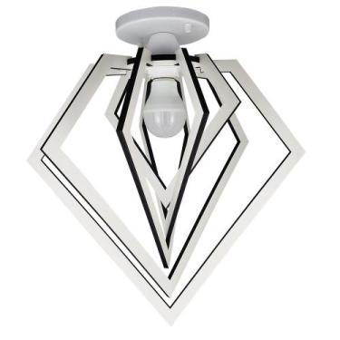 Imagem de Luminária Plafon Madeira MDF Sala Quarto Cozinha Bivolt E27 LED Diaman