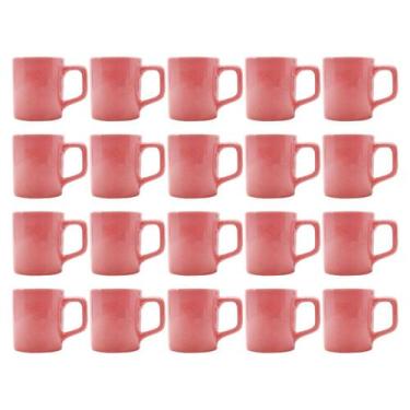Imagem de Jogo 24 Xícaras Café Cerâmica Colors 80mL Rosa Vibrante - ECOS, Colors