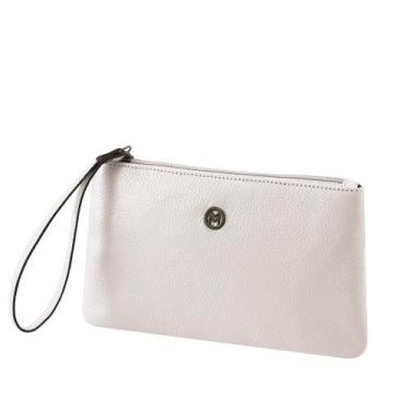 Imagem de Bolsa Carteira Clutch de Couro Mariart Cambará, Off white