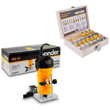Imagem de Kit Vonder - 01 Tupia Manual Elétrica 500w 6mm TLV506 220v + Fresas