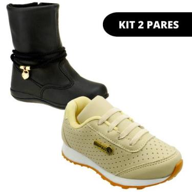 Imagem de Bota Menina e Tenis Infantil - KIT 2 PARES Tam 20 ao 34 - sapatinhos.c