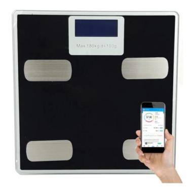 Imagem de Balança Inteligente Bioimpedancia Digital Com Bluetooth Via App No Cel