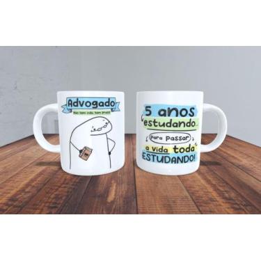 Imagem de Caneca de Porcelana - Meme flork profissão Advogado - Live