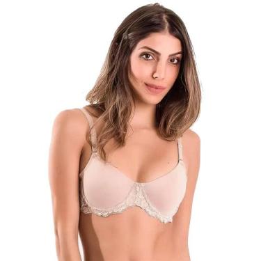 Imagem de Sutiã Duloren 131.206 Taça B Sem Bojo Microfibra Dupla, 46 (G), Beige