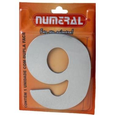 Imagem de Algarismo 9 Numeral 125mm Espelhado 300-9 - Numeral Ind
