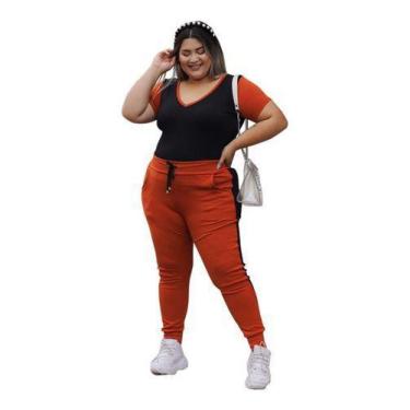 Imagem de Conjunto Feminino Calça Blusa Plus Size Moda Inverno 36 A 50 - Dona Mo