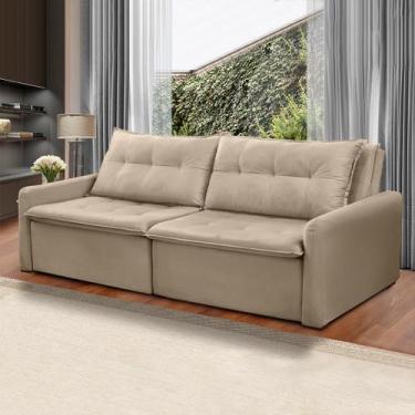 Imagem de Sofá Cama Retrátil e Reclinável Mola Bonnel Slim 4 Lugares 210 x 100 C