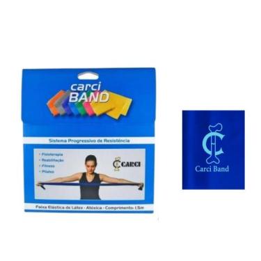Imagem de Carci Band Azul 1,5m Faixa Elástica Média Forte Nº4