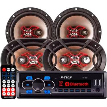 Imagem de Kit Automotivo Player Mp3 Bluetooth + Par Falante Bravox 6" + Par 6X9 