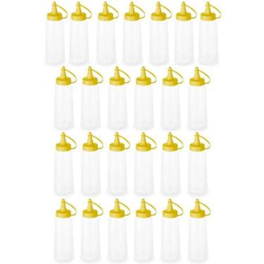 Imagem de 25 Bisnagas Molhos Mostarda Ketchup Maionese 250ml Plasvale Plástica L