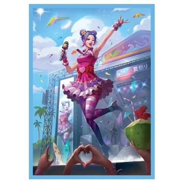 Imagem de Fantasy North - Hoshina Natsumi - Celebração de verão - 100 capas de cartas colecionáveis TCG foscas lisas - Anime - Serve para Pokémon Magic MTG Commander e outros jogos de cartas - Mangas de baralho