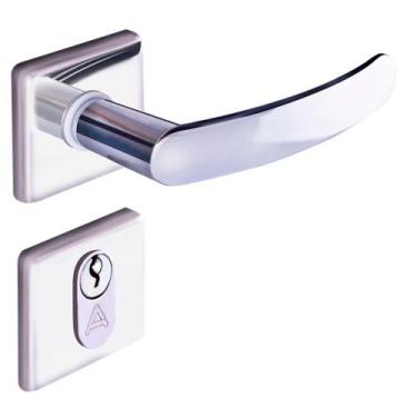 Imagem de Fechadura Quadratta Premium Externa 2600/81 Roseta Cromada 40mm Alianç