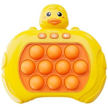 Imagem de Pop It Eletrônico Anti-Stress com Luzes LED - Brinquedo Sensorial Interativo para Crianças e Adultos ( Pato Amarelo )