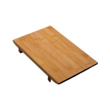 Imagem de Bothyi Bandeja de madeira para sushi, bandeja de sobremesas estilo japonês, utensílios de mesa multiuso em formato de geta, esteira para arranjo de sushi, Grande