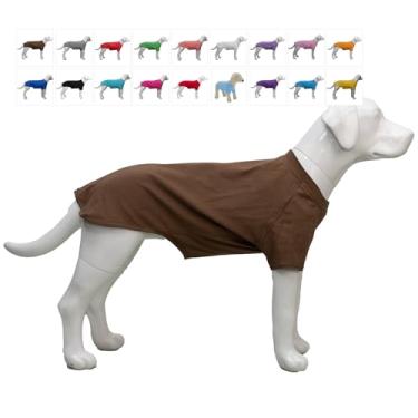 Imagem de Lovelonglong Roupas para animais de estimação fantasias para cães Dachshund roupas camisetas em branco para cães Dachshund, Corgi 100% algodão café D-L
