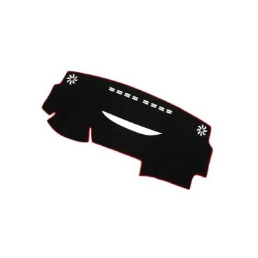 Imagem de Motoforti Capa de painel compatível com Toyota Venza 2008-2017, poliéster antiderrapante preto vermelho painel painel painel capa tapete de longa duração