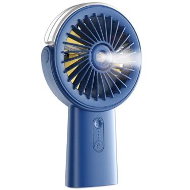 Imagem de Otlonpe Ventilador de Névoa Ventilador Portátil com Névoa, 4000 Mah Ventilador de Mão Recarregável com Bateria Ventilador de Spray de Água, Ventilador Portátil Pequeno para Viagem, (Pequeno, Azul)