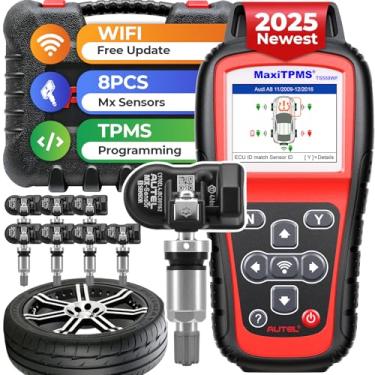 Imagem de Autel MaxiTPMS TS508WF KIT TPMS Tool, 2024 WiFi Ver. Atualização de TS508K/TS508/TS501/TS408, ferramenta de programação TPMS com 8 peças 315 + 433 MHz Metal MX-Sensores, TPMS Relearn, Ativar,