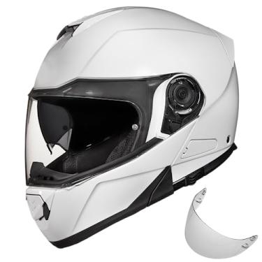 Imagem de Daytona Helmets Capacete de motocicleta modular Glide - Capacete de motocicleta dobrável aprovado pelo DOT - Capacete de motocicleta completo pronto para Bluetooth com viseiras duplas para homens,