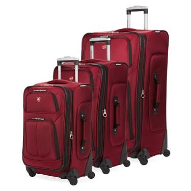 Imagem de SwissGear Bagagem expansível Sion Softside, Borgonha, 3-Piece Set (21/25/29)