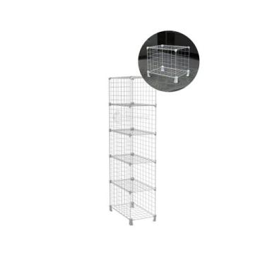 Imagem de Estante Prateleira Expositor Aramado 5 Nichos 40cm Profundidade para R