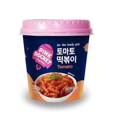 Imagem de Topokki Bolinho de Arroz Coreano Instantâneo sabor Tomate Pink Rocket Copo - 120 gramas