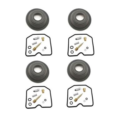 Imagem de Kit de reparo de carburador para Kawasaki KLE400 1991-2007 KLE 400 Configurar junta de válvula de agulha de diafragma a vácuo (4 conjuntos)