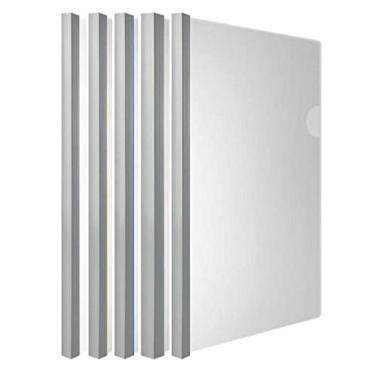 Imagem de Pasta de arquivo de plástico com barra deslizante (10 mm) capas de relatório, capacidade para 40 folhas, currículo transparente, pasta organizadora para papel tamanho A4, 10 peças