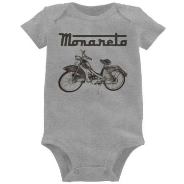Imagem de Body Bebê Ciclomotor Monareta - Foca na Moda, Cinza, GG