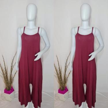 Imagem de Macacão Alcinha Pantalona Com Bolso - modanascimento, Vinho, G