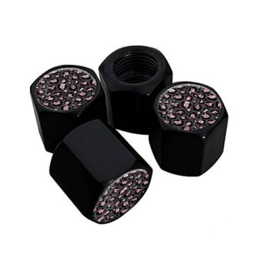 Imagem de Tampas de haste de válvula de pneu de metal, pacote com 4, tampas de haste de roda de carro, tampas de válvula de ar universais de alumínio para carros, caminhões, SUVs, bicicletas, motocicletas,