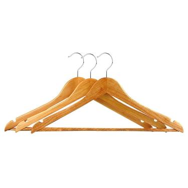 Imagem de Cabide de madeira gancho giratório com 3 peças - Kala