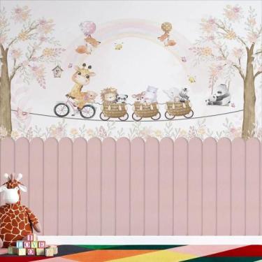 Imagem de Papel de Parede Infantil Animais e Bicicletas AL 35 - AloPapers, 3,00m