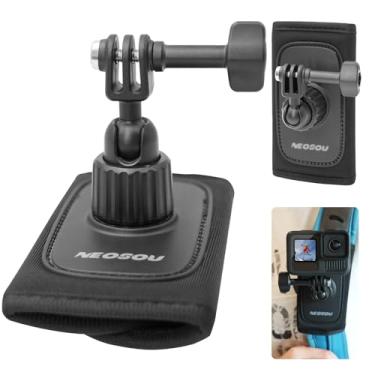 Imagem de NEOSOU Suporte de mochila para GoPro Insta360, alça de ombro, suporte de cinto, acessórios horizontais verticais para Go Pro 13 12 11 10 9 8 7 6 5 Insta 360 X5 X4 Ace Pro 2 Go 3S