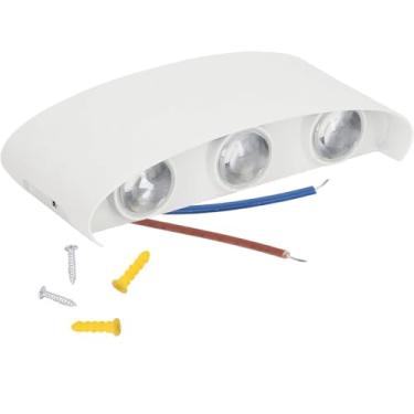 Imagem de Arandela Luminaria Parede Meia Lua 6w 6 Fachos Decoraçao Iluminaçao Casa Predio Rua Garagem Comercio Varanda Quintal Jardim Muro