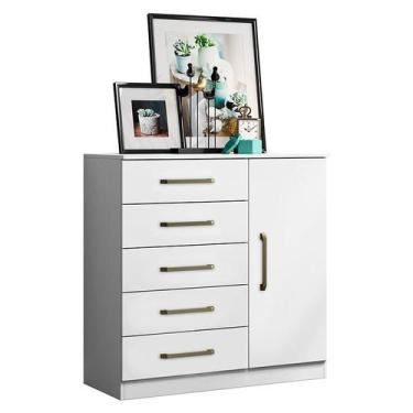 Imagem de Cômoda Sapateira Milão 2014145 Branco Brilho - Aramóveis