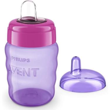 Imagem de Copo Anti-Vazamento Easy Sip Drink 260ML Com Bico de Silicone Macio e Flexível Rosa e Lilás - Philips Avent - SCF553-03