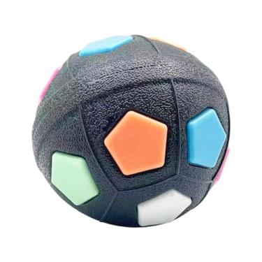 Imagem de Ｂｅｓｇａ Bola de futebol de cachorro para cabo de guerras flutuáveis ​​do lado de fora com manipulação de bola interativa Trug Tow para cachorrinho pequeno e, Preto