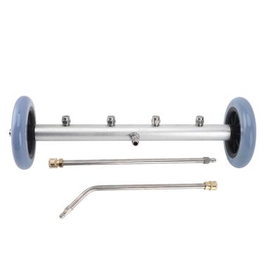 Imagem de Limpador de material rodante de 16 polegadas de alta pressão arruela de água vassoura com haste de extensão para traseiro SUV Caminhão Cleaning de aço inoxidável Bico de aço (Preto azul)