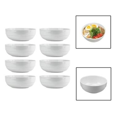 Imagem de Kit 8 Tigelas Bowl 700Ml Melamina Cumbuca Caldo Sopa Salada - Unyhome