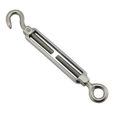 Imagem de Esticador Em Aço Inox Gancho 12Mm Cabo De Aço Corda Corrente - Abrolho