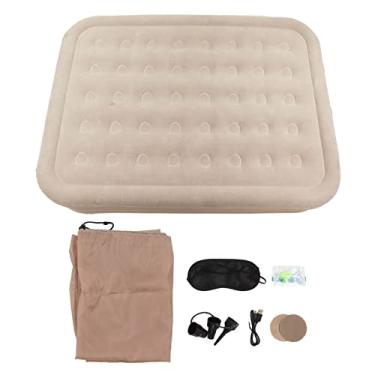Imagem de Double High Air Colchão de umidade à prova de umidade, cama inflável com leito de almofada de ar embutida na barraca de acampamento ao ar livre Mattres 197x150x40cm