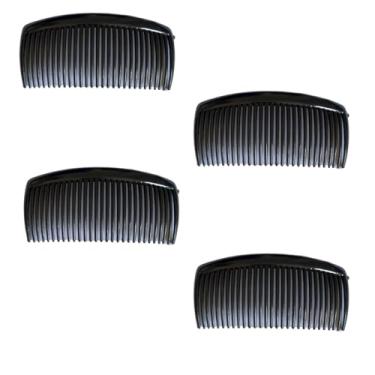 Imagem de Kit 4 Peças Grampo Pente Plástico De Cabelo Luxo Esther (preto)