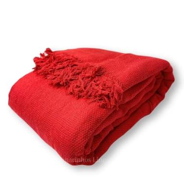 Imagem de Manta para Sofá Cama Gigante Super King 1,80x3,00 metros 100% Algodão Protetor Capa(Vermelho)