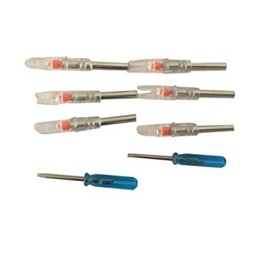 Imagem de jiexi fashion Nocks de flecha de arco compostos iluminados para diâmetro interno pacote com 6 (vermelho)